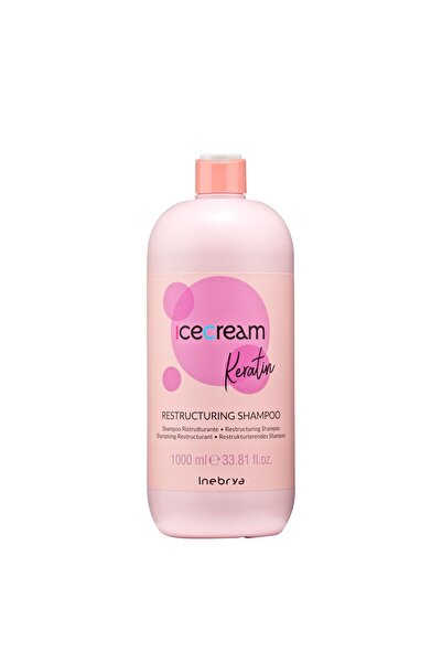 Inebrya Șampon reparator cu keratină Ice Cream pentru păr tratat intensiv 1000ml