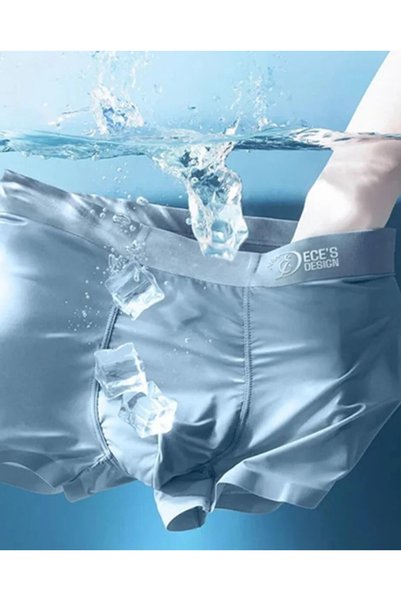 Ece's Design Ece's Men's 3-Piece Seamless Ice Silk Boxer Set M1010