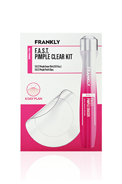 FRANKLY F.A.S.T. Pimple Clear Kit Akne ve Bakım Kiti - Şeffaf /Akne Bandı 12 ...