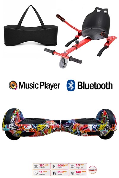 CityMate Elektrikli Kaykay Scooter Hoverboard Akıllı Denge 6.5 Inch + Hover K...