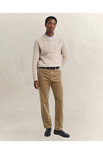 Gant Erkek Bej Regular Fit Cord Chino Pantolon