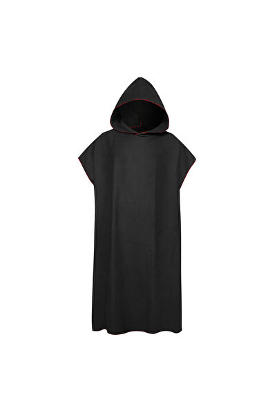 Choice Black Surf Poncho Changing Towel with Hood Microfiber Beach Blanket Ba...