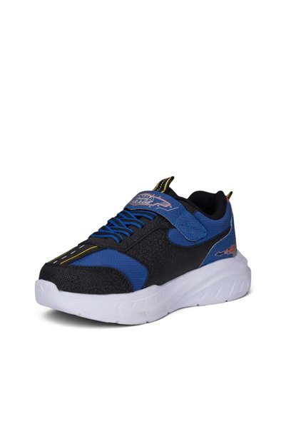 ZACOZ Orthopedic Boys' Sports Shoes with Garage Sole and Double Metal Trolley — Blue