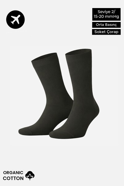 Mısırlı Unisex Organic Cotton Flight and Pilot Socks with Special Firming Tec...