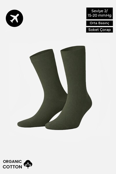 Mısırlı Unisex Organic Cotton Flight and Pilot Socks with Special Firming Tec...