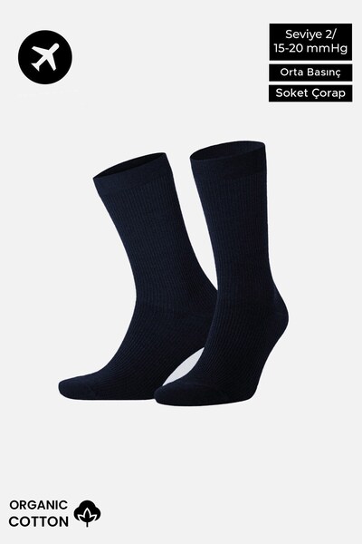 Mısırlı Unisex Organic Cotton Flight and Pilot Socks with Special Firming Tec...