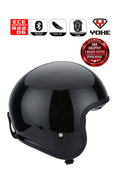 Yohe 880 Motor Kaskı Shiny Black