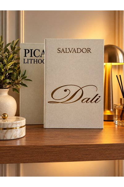 EMELİA HOME DEKORATİF KİTAP KUTU 2 Lİ KUMAŞ SET PICASSO& DALİ