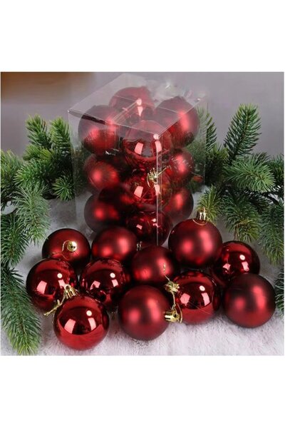 Sezy Yılbaşı Çam Ağacı Süsleri Lüks Toplar 4 CM Cici Top Dekor 12 Parça