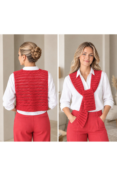 Lesy Hand Knitted Shoulder Sweater Shawl Scarf
