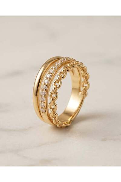 XUPING JEWELRY خاتم أنيق بتفاصيل حجرية