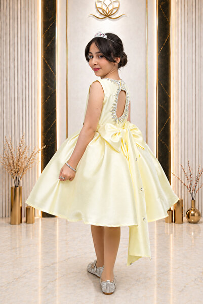 zelia Girls' Russian Taffeta Lemon Dress