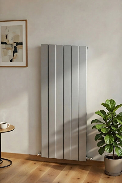 AEON Hestia Alüminyum Dikey Radyatör 1250 X 535 Mat Eloksal 6 Dilim