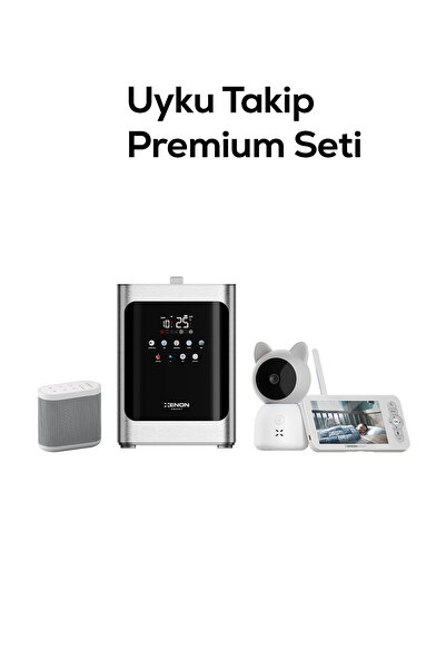 Xenon Smart Uyku Takip Premium Seti (3'lü) | Monitörlü Beyaz Bebek Kamerası 5...