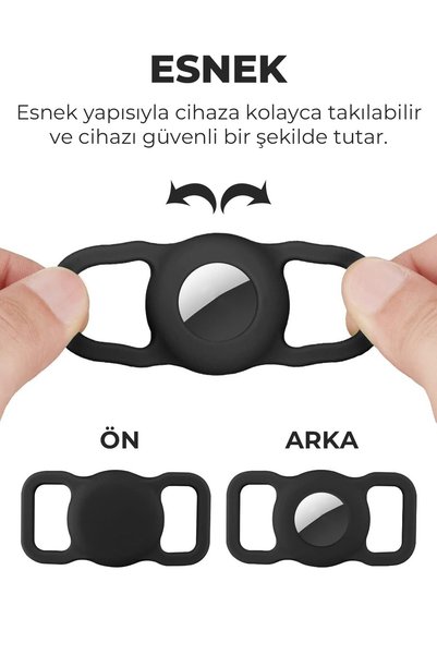 CONOCER Airtag Kılıfı Kedi Ve Köpek Tasmaları İle Uyumlu Evcil Hayvan Yaka Tasması İçin Airtag Kılıfı