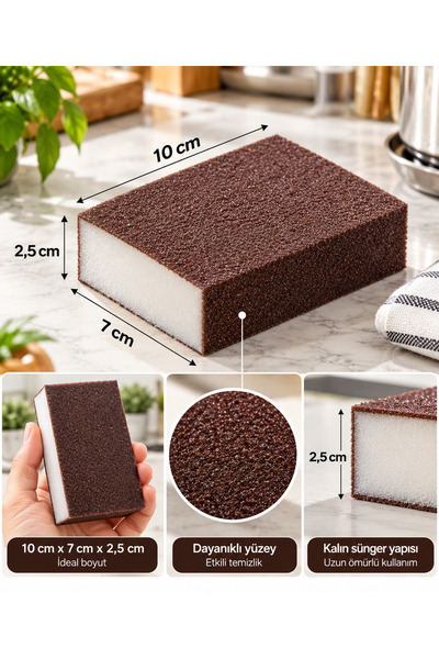 Mode Cool 1 Pcs Nano Sanding Sponge |   Rust, Stain and Limescale Remover Kitchen Cleaning Sponge