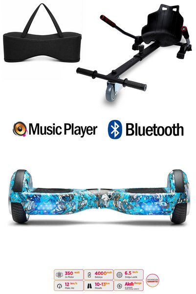 CityMate Elektrikli Kaykay Scooter Hoverboard Akıllı Denge 6.5 Inch + Hover K...
