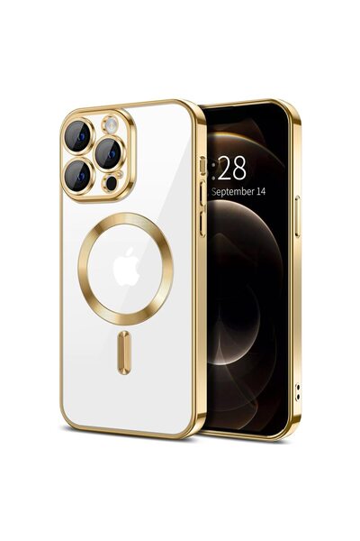 Gekko Mobile Магнитен силиконов калъф с вграден MagSafe ринг за iPhone 13 Pro...