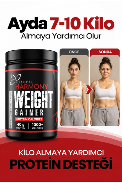 Natural Harmony protein toz Harmony Kakao ve muz Aromali - kilo-aldırıcı -işt...