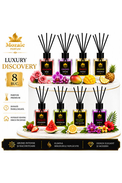 MOZAİC Luxury Discovery Collection, Set 8 Parfumuri de Cameră cu Bețișoare, 8...