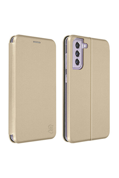 Gekko Mobile Husă Gekko Elegance Flip Cover pentru Samsung Galaxy S21 FE - Auriu
