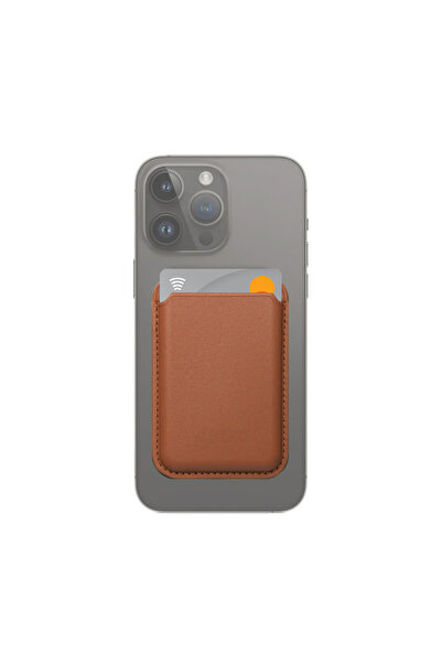 Gekko Mobile Gekko WalletMag Магнитен MagSafe Кожен портфейл за карти, Седлов...