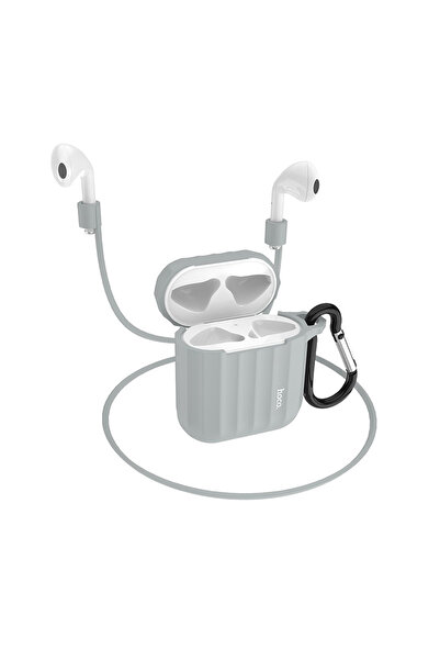 Hoco Husă de protecție din silicon WB10 pentru AirPods 1 și 2 cu carabină și ...