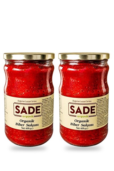 Sade Organik Biber Salçası 610 gr 2 ' Li Paket