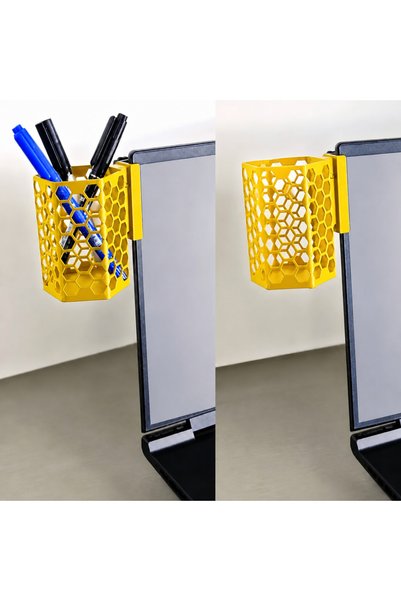 Bezos 3D Printing Monitor Pen Holder - Honeycomb Patterned Laptop Edge Hexago...