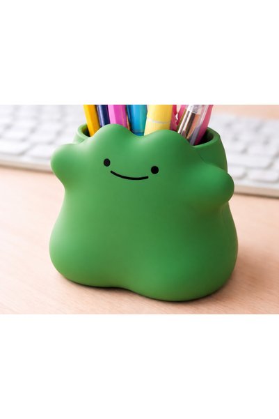 Bezos 3D Printed Smiling Cloud Pen Holder - Desktop Organizer - Green Bzeldr05