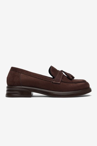 guijarro Women's Bitter Brown Handmade Suede Tassel Loafers - Premium Masculine Casual Shoes