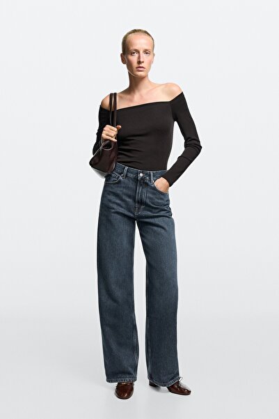 Massimo Dutti Yüksek bel wide leg jean