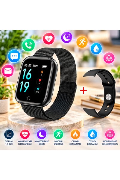 ideal STORE Ceas SmartWatch si Bratara Fitness IdealSTORE Tiger 70, Bratari d...