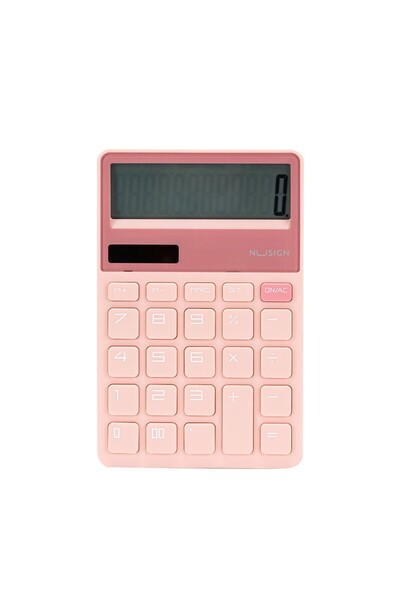 Nusign Desktop Calculator 12 Digit Light Pink DELI