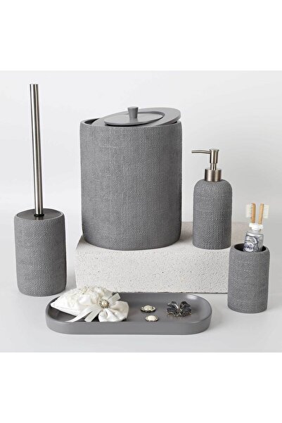 Selim Natural Banyo Seti Gri