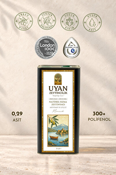 UYAN ZEYTİNCİLİK MEMECİK ERKEN HASAT SOĞUK SIKIM NATÜREL ZEYTİNYAĞI 5 LT.