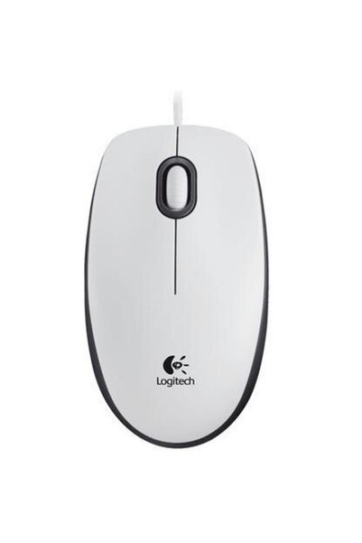 logitech Mouse cu fir M100, USB, 1000 DPI, Alb