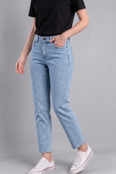 MY ARJA JEANS Kadın Yüksel Bel Boyfriend Denim Pantolon