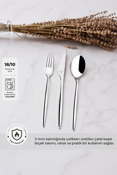 Aryıldız Studio Prestige 84 Parça Çatal Kaşık Bıçak Takımı