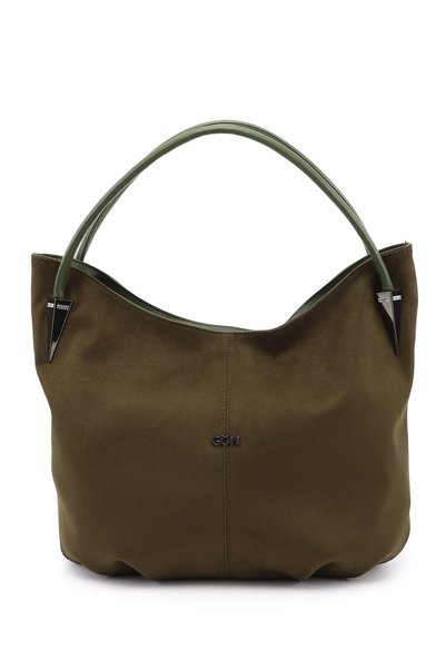 GÖNDERİ(R) Women's Khaki Suede Shoulder Bag