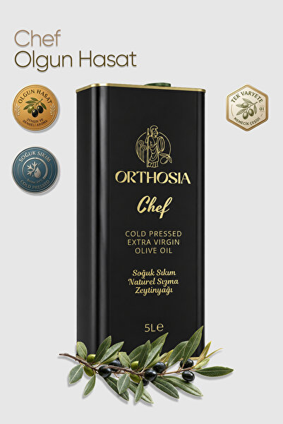 Orthosia Chef Memecik 5 Lt Olgun Hasat Soğuk Sıkım Natürel Sızma Zeytinyağı Y...