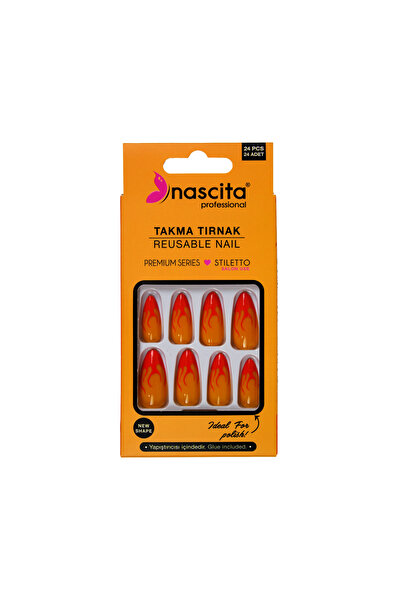 nascita 24'lü Stiletto Renkli Takma Tırnak - 185