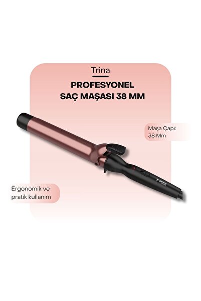 Trina Profesyonel Saç Maşası 38x200mm Rose Gold Trnsacms0075