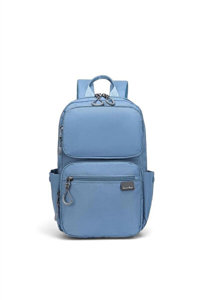 SMART BAGS Extra Light Fabric Unisex Backpack Bc 3142 - Jeans Blue
