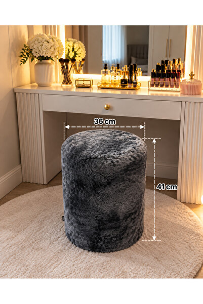 WOOLY LIFE PUF Peluş Çok Amaçlı Dekoratif Puf koltuk Dekoratif Puf koltuk