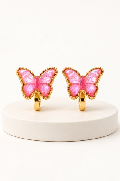 MakeWell Butterfly Design No-Hole Earrings