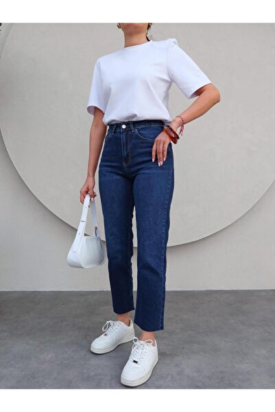ESRAHELVACI Indigo Cut-Off Leg Original Jeans
