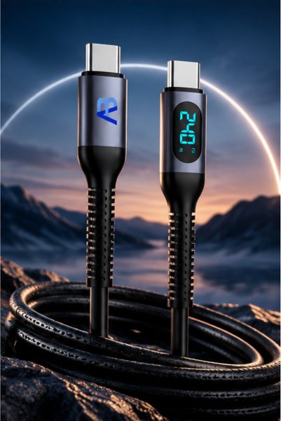 apollobell CCH04-007 200CM/6.5FT 240W Yüksek Hızlı Ekranlı Şarj Kablosu