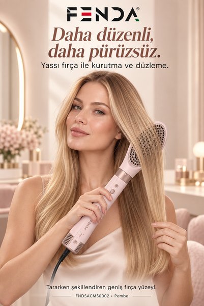 Fenda Saç Şekillendirici Pembe