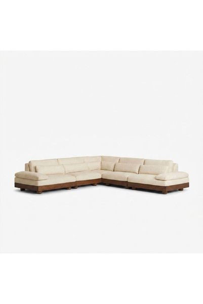 homejoyz Milano Corner Sofa – Milky – 300×300cm – Velvet